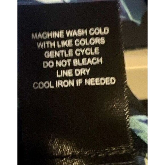 Colleen Lopez Blouse Womens Small Blue Floral Sheer Kimono Flowy Summer Vacation - Picture 12 of 14